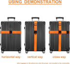 Luggage Straps for Suitcases TSA Approved Travel Belt 4 Pack by Chelmon - Image 5