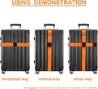 Luggage Straps for Suitcases TSA Approved Travel Belt 8 Pack by Chelmon - Image 5