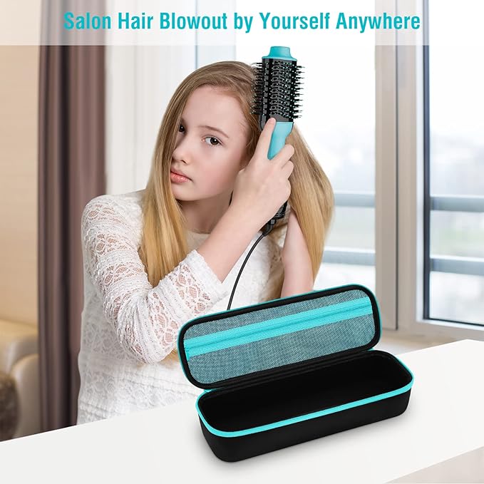 APOKE Travel Case for Revlon One Step Hair Dryer Brush, Portable Lightweight Storage Bag for All Brand Hot Tools Volumizer Hot Air Brush