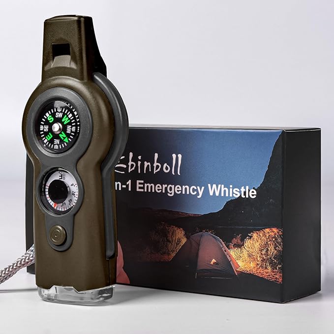 Emergency Survival Function Whistle, Outdoor Multifunctional Tool Safety Whistle by binboll