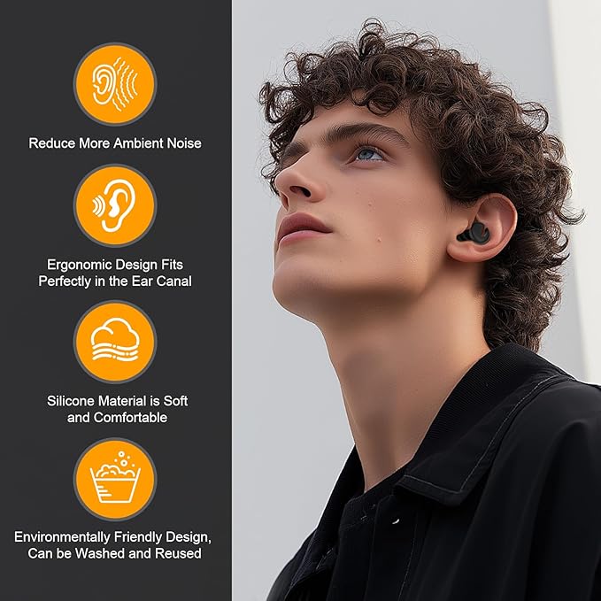 Ear Plugs for Sleeping Noise Cancelling, 38dB Noise Reduction Earplugs - Image 4