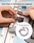 Teskyer Luggage Tags, 3 Pack Premium PU Leather Luggage Tags - Image 6