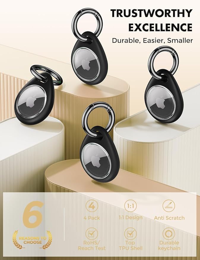 UNBREAKcable Holder for Apple AirTag Waterproof TPU Shell Case - Image 3