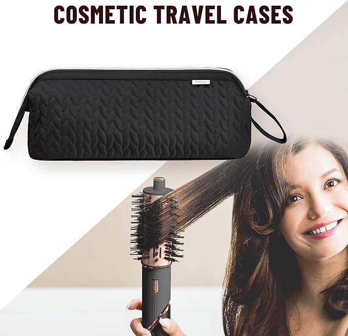 Shark Flex Style Case for Dyson Airwrap Hair Dryer Brush Revlon Hair Tools Travel Bag Carrying Case Flat Curling Iron Organizer (Black)