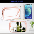 16 Pieces Clear Makeup Bags Bulk, TSA Approved Toiletry Bag - Image 2
