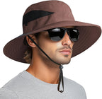 PFFY Sun Bucket Hats for Men Women 3” Wide Brim UPF 50+ Fishing & Beach Hat by PFFY