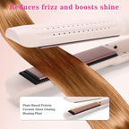 Hair Straightener and Curler, Dual Voltage Curling Iron, Airflow Multi Styler for Straight/Curly/Waves, Negative Ion Hair Care, No Heat Damage Hair Curler