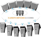 Sminiker Professional Hair Clippers Cordless Barber Shavers Rechargeable Hair Cutting Kit with 1 Hairdressing Cape 2 Scissors 9 Comb Guides