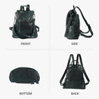 Women Backpack Purse PU Leather Anti-theft Casual Shoulder Bag Fashion Ladies - Image 9