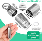 Titanium Keychain Pill Holder Waterproof Lightweight Portable Pocket Mini Pill - Image 2