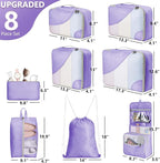 8 Set Packing Cubes for Travel, Gifts for Women Mom, Anti-Tearing Suitcase - Image 2