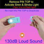 130dB Personal Safety Alarm Strobe Light. Loud Sound SOS Emergency Alerts - Image 5