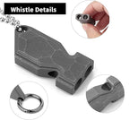 TISUR Titanium Emergency Whistle, EDC Safety Whistles Necklace Loud up to 120db - Image 3