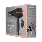Infiniti PRO by CONAIR Hair Dryer,1875W Blow Dryer with Diffuser and Concentrator,Ceramic Technology,3 Heat & 2 Speed Settings,Cold Shot Button,Black,(Pack of 2)