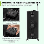 AnyZip Luggage PC+ABS Aluminum Frame Zipperless Checked Luggage Hard Shell - Image 6