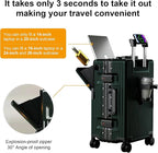 Zipperless Luggage, Polycarbonate Aluminum Hard Shell, Expandable Carry-On - Image 7