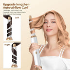 6 in 1 Hair Dryer Brush, Foldable Blow Dryer Brush with Air Styler Curler Wrap, Detachable Hot Air Brush Dry,Volumize, Straight,Curl, Negative Ion Brush Blow Dryer with Diffuser, Hair Styler Tools