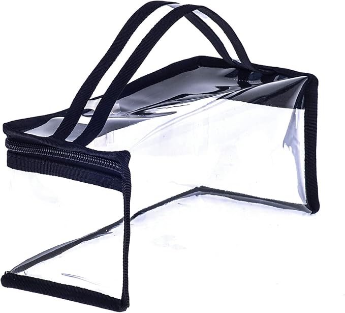 Small Rectangular Clear PVC Makeup Bag Make Up Artist Tool Organizer Pouch Bag - Image 7