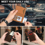 Wallet for Men Wallet with Slim Pop Up Card Holder 9-13 Cards, Bifold - Image 8