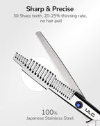 Hair Thinning Scissors ULG Professional Barber’s Texturizing Teeth Shears for Hairdressing, Salon and Home Use Thinning Shears for Hair Cutting, Made of Japanese Stainless Steel, 6.5 inch