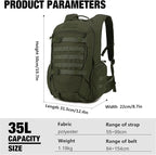 Mardingtop 35L Tactical Backpacks Molle Hiking daypacks - Image 2