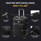 LEVEL8 Carry On Luggage with Compartment, 20 Inch Softside Expandable Travel - Image 3