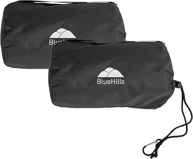 BlueHills Ultra Compact Travel Blanket 2 Pack Large Soft Cozy Portable Blanket by BlueHills