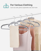 SONGMICS Pack of 60 Coat Hangers, Space-Saving Plastic Clothes Hangers - Image 7
