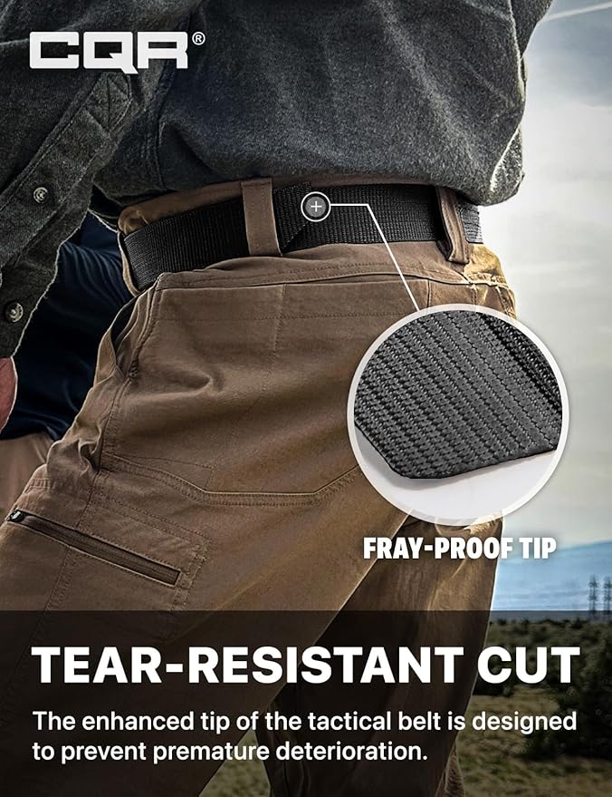 CQR Tactical Belt, Military Style Heavy Duty Belt, Webbing EDC Quick-Release - Image 4