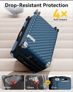 LUGGEX Luggage with Spinner Wheels, Polycarbonate Expandable Hard Shell Suitcase - Image 3