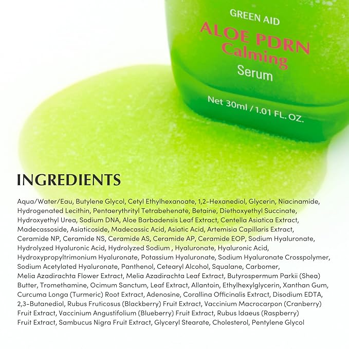 EQQUALBERRY Aloe PDRN Calming Smoothie Serum – Soothing Korean Skin Care for Sensitive Skin, Cica & Aloe for Repair, Hydrating & Radiant Glow, Non-Comedogenic (1.01oz / 30ml)