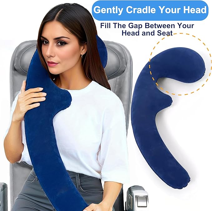 Inflatable Neck Pillow for Traveling on Plane, Inflatable Travel Pillows for - Image 2