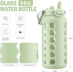 MUKOKO 64oz Glass Water Bottles - Image 3