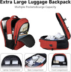 Lapsouno Large Backpack, Travel Laptop Backpack, Carry on Backpack, Sturdy 17 - Image 2
