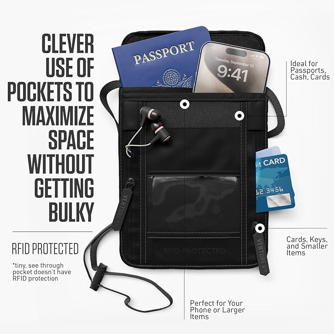 VENTURE 4TH Passport Holder Neck Wallet - Image 2