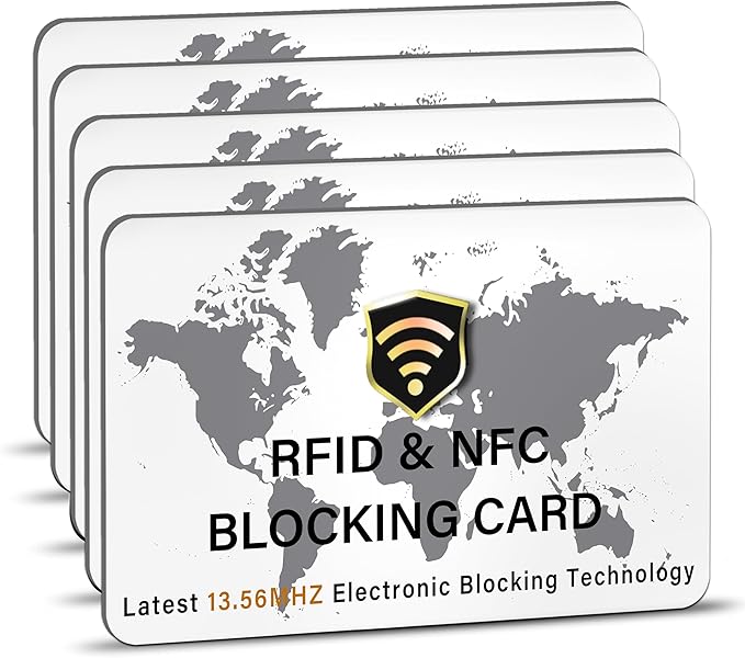 SaiTech IT 5 Pack RFID Blocking Card NFC Contactless Debit/Credit Card ATM by SaiTechIT
