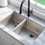 KRAUS Standart Pro 33 -inch Undermount 60/40 Double Bowl 16 Gauge Stainless - Image 2
