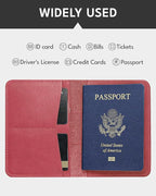 ALLIVE Passport Holder for Travel Women Men, Genuine Leather Passport Cover - Image 3