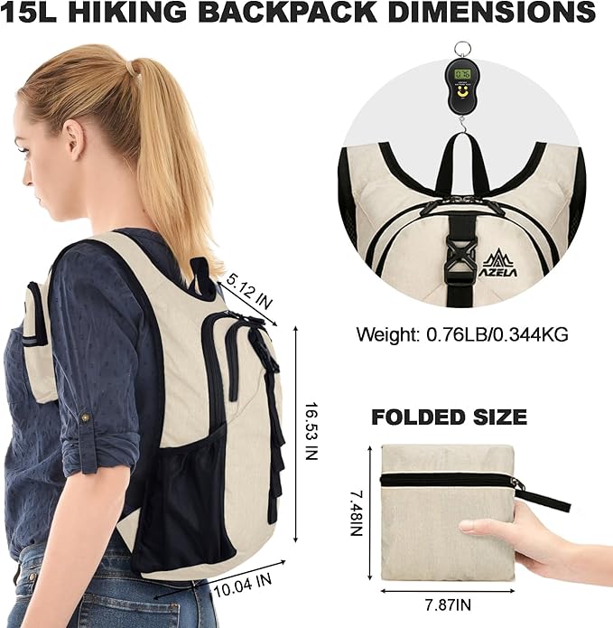 Seektop 15L Small Hiking Backpack - Image 4