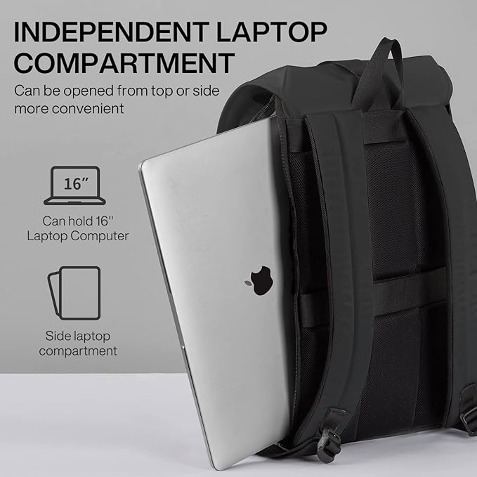 mixi Travel Laptop Backpack for Women & Men Carry On Backpack fits 16'' Laptop - Image 3