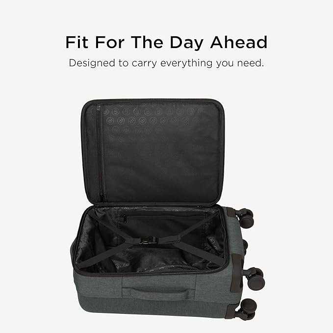 TravisMathew Quad Carry-On Spinner TMB400, Graphite Heather - Image 4