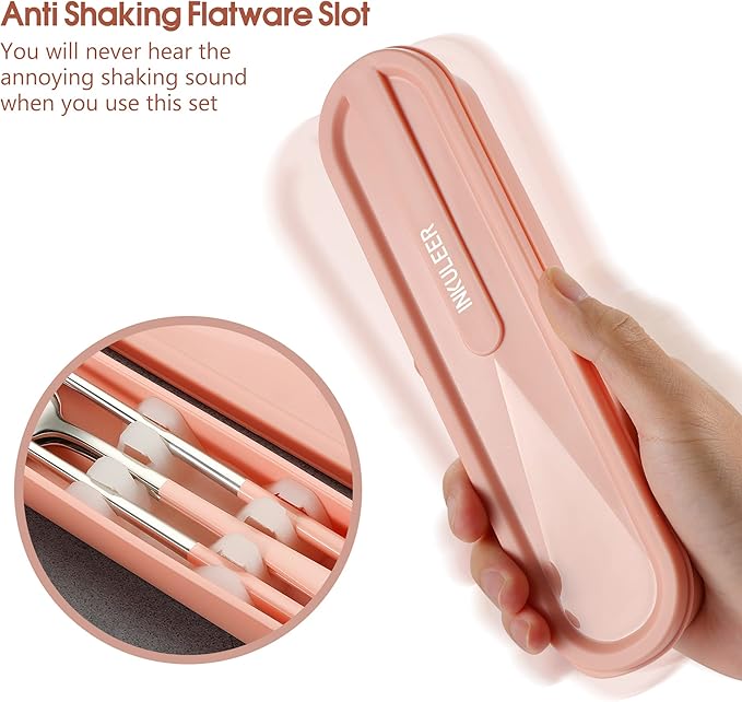 Travel cutlery set, 18/8 stainless steel cutlery, Reusable utensils set - Image 2