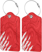 2-Pack Artistic Red Luggage Tags by SNAPMADE