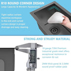 10 inch Bar Sink Undermount, 10x18 inch Small Bar Sink Gunmetal Black - Image 5