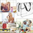 2Pcs Crystal Clear PVC Travel Toiletry Bag Kit - Image 4