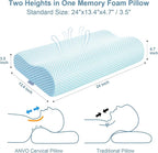 Anvo Memory Foam Pillow, Neck Contour Cervical Orthopedic Bed Pillow - Image 3