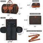Garment Bag for Travel, Convertible Carry on Garment Duffel Bag for Men 3Pcs - Image 6