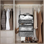 Suitcase Organizer, Travel Luggage Organizer Portable Hanging Travel Shelves - Image 7