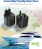Acer US to Europe Plug Adapter, Universal Travel Adapter, International Power - Image 6