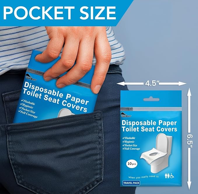 Disposable Toilet Seat Covers Flushable XL 50 Pack – Adults & Kids Potty - Image 4